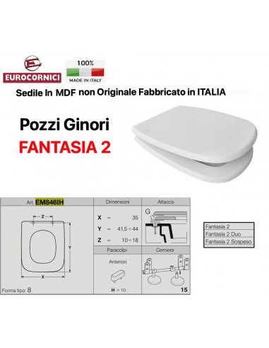 SEDILE PER WC POZZI GINORI FANTASIA 2 EM846IH