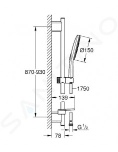 SALISCENDI GROHE RAINSHOWER SMARTACTIVE 150, 3 GETTI 2