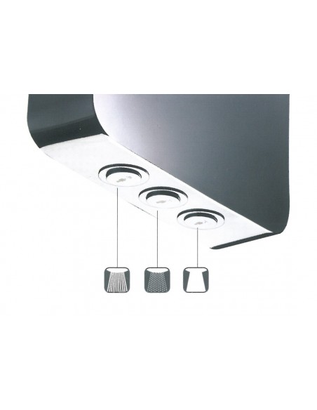 SOFFIONE A MURO INOX CON CASCATA E NEBULIZZATORE