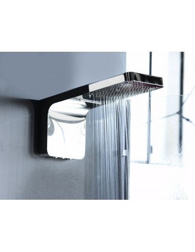 SOFFIONE A MURO INOX CON CASCATA E NEBULIZZATORE