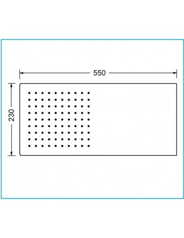 SOFFIONE A MURO QUADRATO IN ACCIAIO INOX  SENZA...