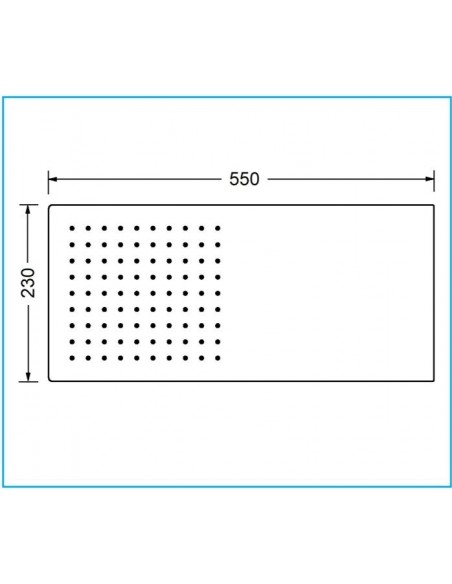WAND-QUADRAT-DUSCHKOPF AUS EDELSTAHL OHNE WASSERFALL