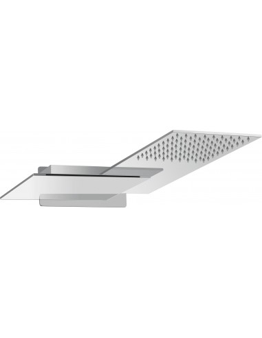 SOFFIONE DOPPIO A MURO OTTONE CON CASCATA