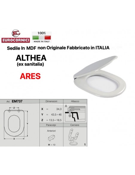 SEDILE PER WC ALTHEA  ARES EM737
