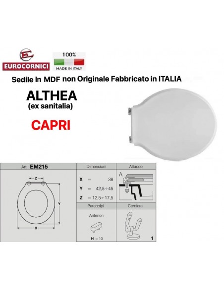 SEDILE PER WC ALTHEA CAPRI EM215
