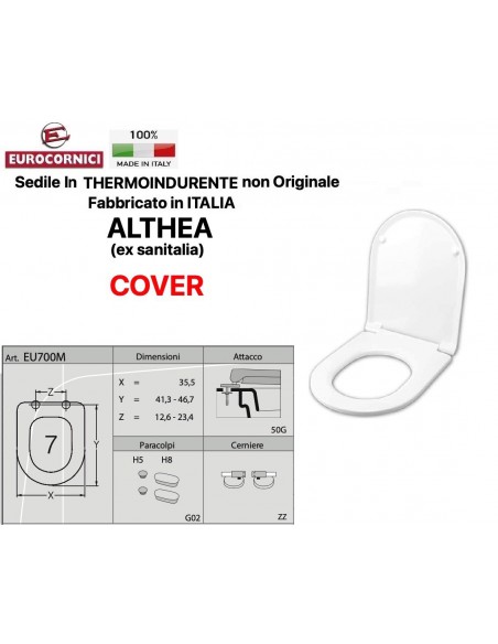SEDILE PER WC ALTHEA COVER EU700M