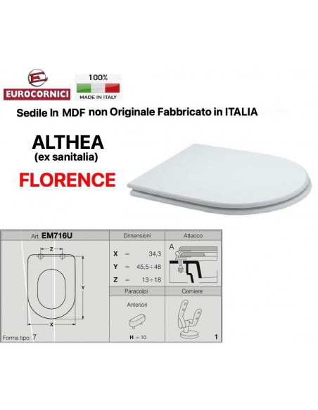 SEDILE PER WC ALTHEA FLORENCE EM716U