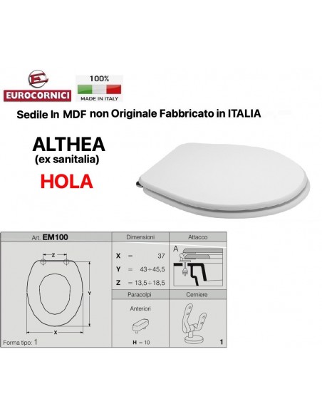 SEDILE PER WC ALTHEA HOLA EM100