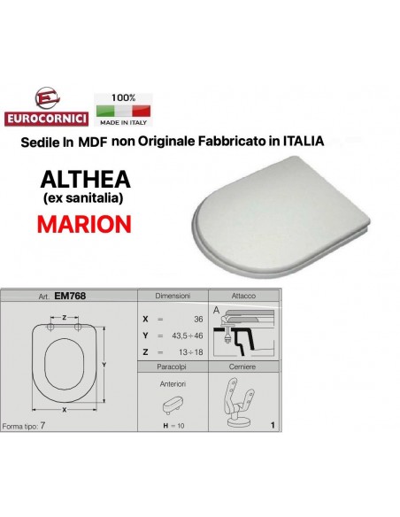 SEDILE PER WC ALTHEA MARION EM768
