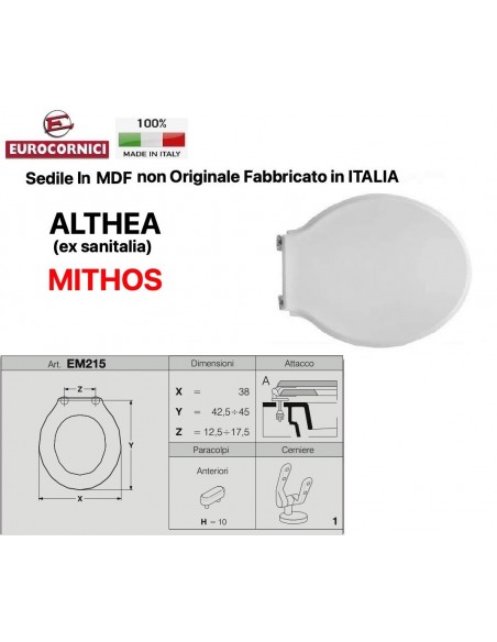 SEDILE PER WC ALTHEA MITHOS EM215