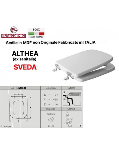 SEDILE PER WC ALTHEA SVEDA EM800