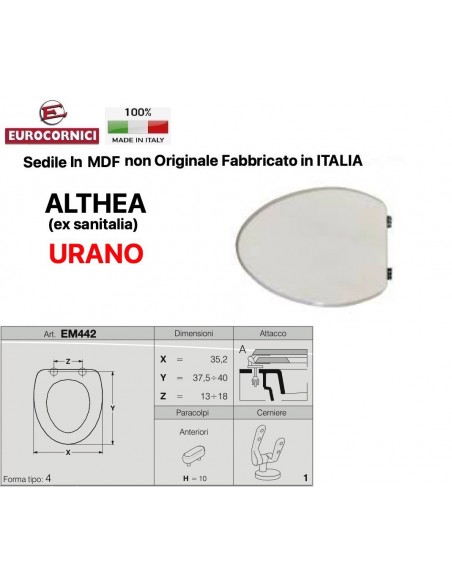 SEDILE PER WC ALTHEA URANO EM442