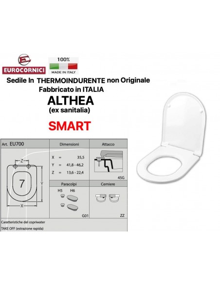 SEDILE PER WC ALTHEA SMART EU700