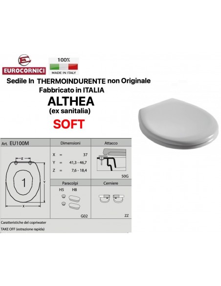 SEDILE PER WC ALTHEA ARES EU100M