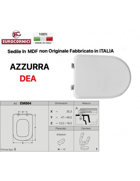 SEDILE PER WC AZZURRA DEA EM864