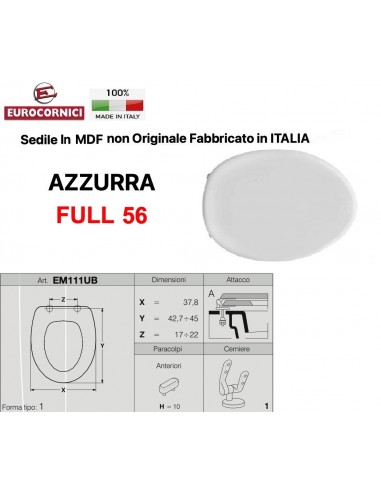 SEDILE PER WC AZZURRA FULL 56 EM111UB