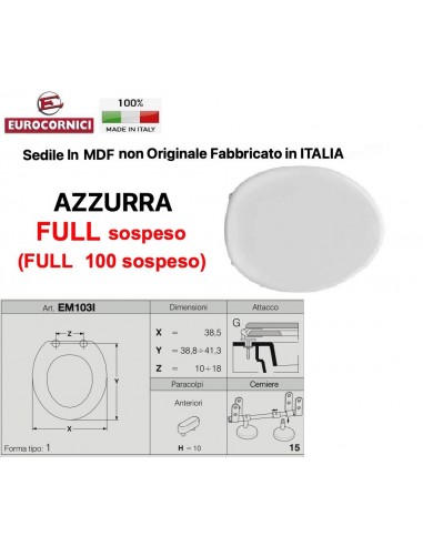SEDILE PER WC AZZURRA FULL 100 SOSPESO EM103I