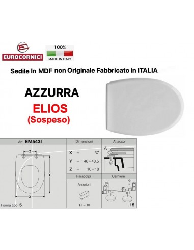 SEDILE PER WC AZZURRA ELIOS SOSPESO EM543I