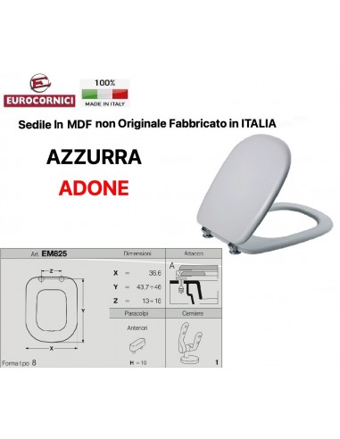 SEDILE PER WC AZZURRA  ADONE EM825