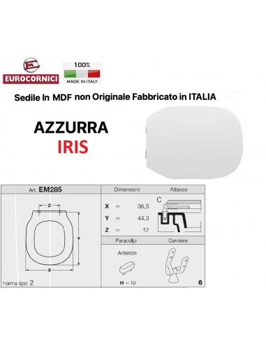 SEDILE PER WC AZZURRA IRIS EM285