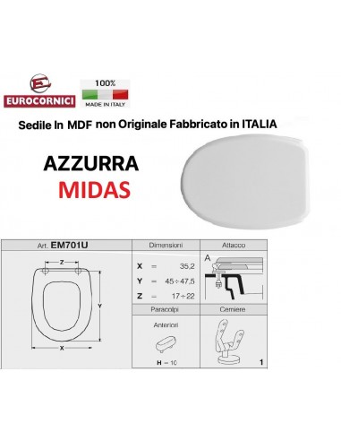 TOILETTENSITZ AZZURRA MIDAS EM701U