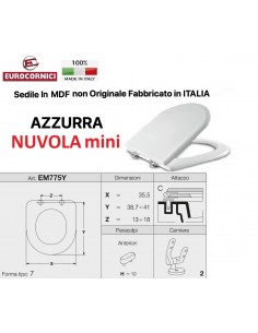 SEDILE PER WC AZZURRA NUVOLA MINI 46 EM775Y