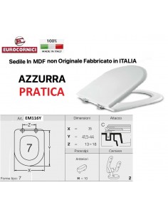 WC-SITZ AZZURRA PRATICA EM116Y