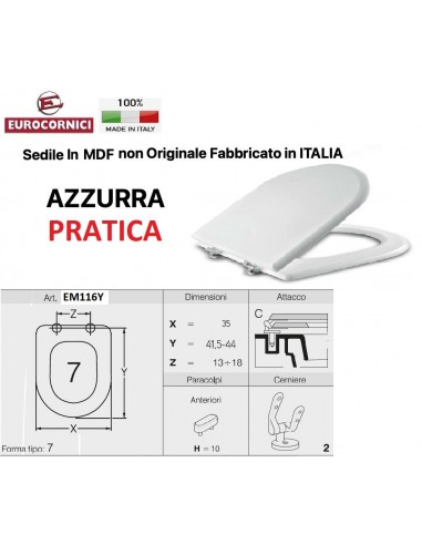 WC-SITZ AZZURRA PRATICA EM116Y