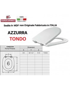 SEDILE PER WC AZZURRA TONDO EM603IH