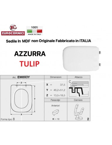 TOILETTENSITZ AZZURRA TULIP EM893Y