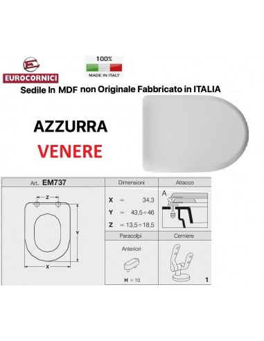 SEDILE PER WC AZZURRA VENERE EM737