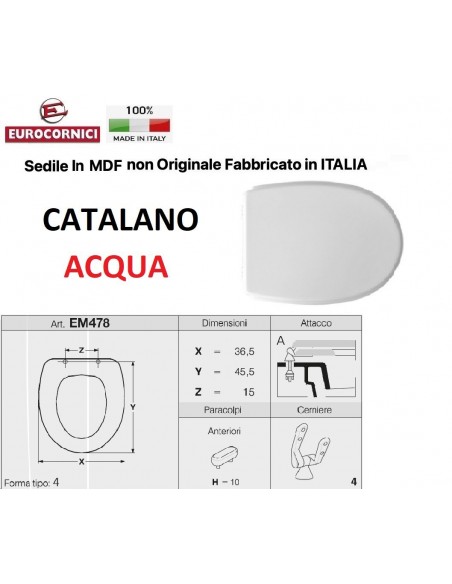 SEDILE PER WC CATALANO MUSE 53*56 EM717YB