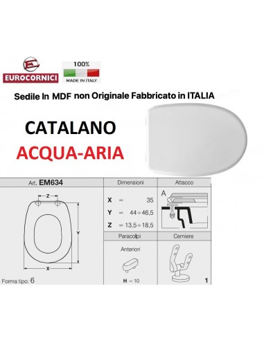 SEDILE PER WC CATALANO ACQUA/ARIA EM634