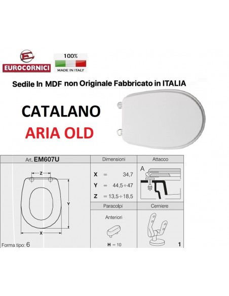 SEDILE PER WC CATALANO ARIA OLD EM607U