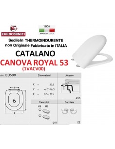 SEDILE PER WC CATALANO ROYAL 53 EU600