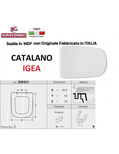 SEDILE PER WC CATALANO IGEA EM351
