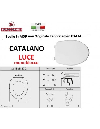 SEDILE PER WC CATALANO LUCE MONOB.EM167C