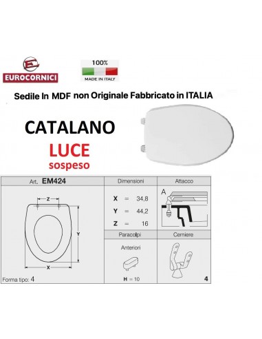 SEDILE PER WC CATALANO LUCE SOSP.EM424