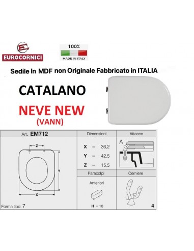 SEDILE PER WC CATALANO NEVE NEW EM712