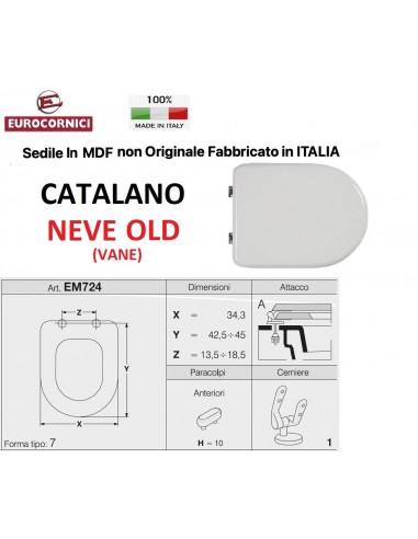 SEDILE PER WC CATALANO NEVE OLD EM724