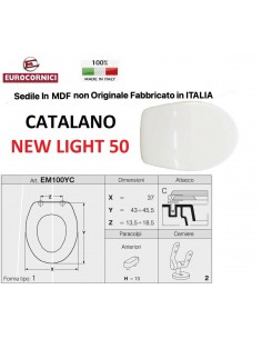 SEDILE PER WC CATALANO NEW LIGHT 50*52  EM100YC