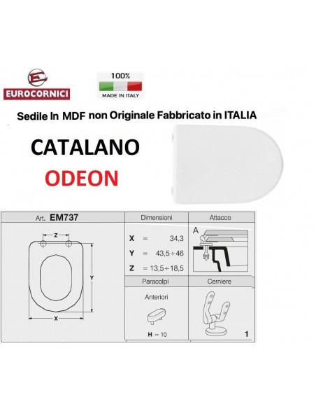 SEDILE PER WC CATALANO ODEON EM737