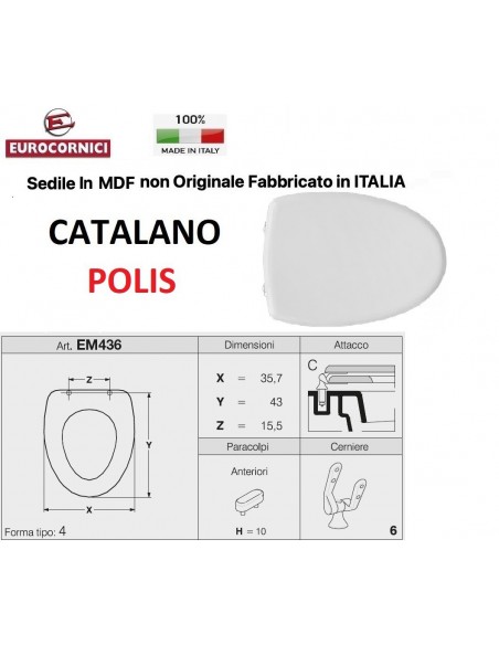 WC-SITZ CATALANO POLIS EM436