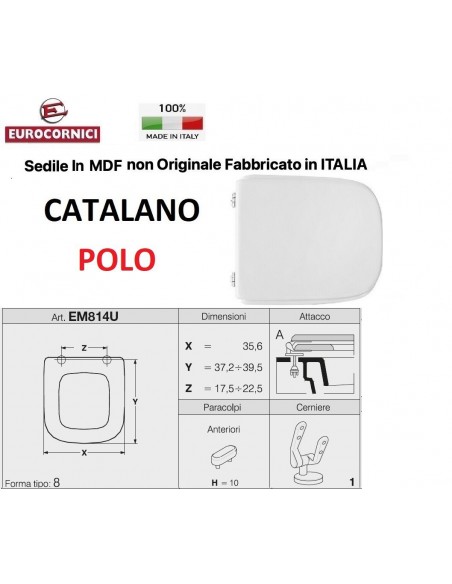 SEDILE PER WC CATALANO POLO EM814U