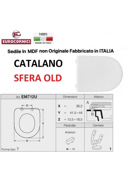 SEDILE PER WC CATALANO SFERA OLD EM712U