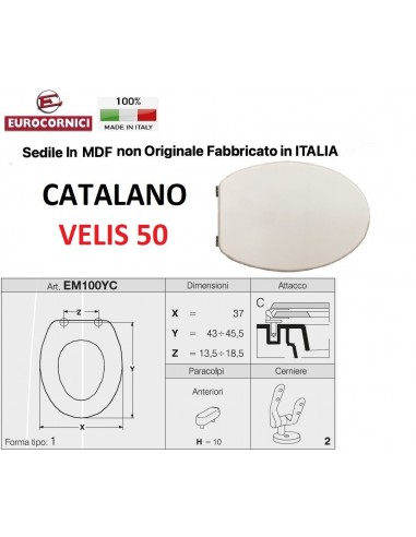 SEDILE PER WC CATALANO VELIS 50 EM100YC