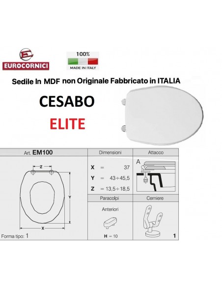 SEDILE PER WC CESABO ELITE EM100