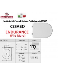 SEDILE PER WC CESABO ENDURANCE FILO MURO EU700