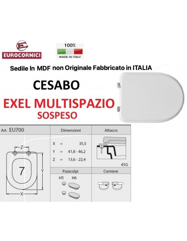 SEDILE PER WC CESABO EXEL MULISPAZIO...