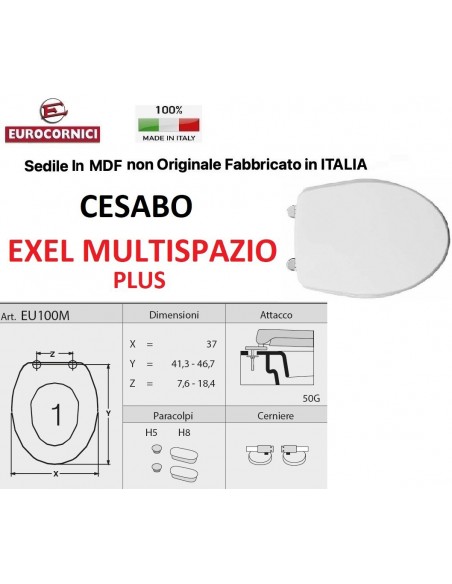 SEDILE PER WC CESABO MULTISPAZIO PLUS EU100M
